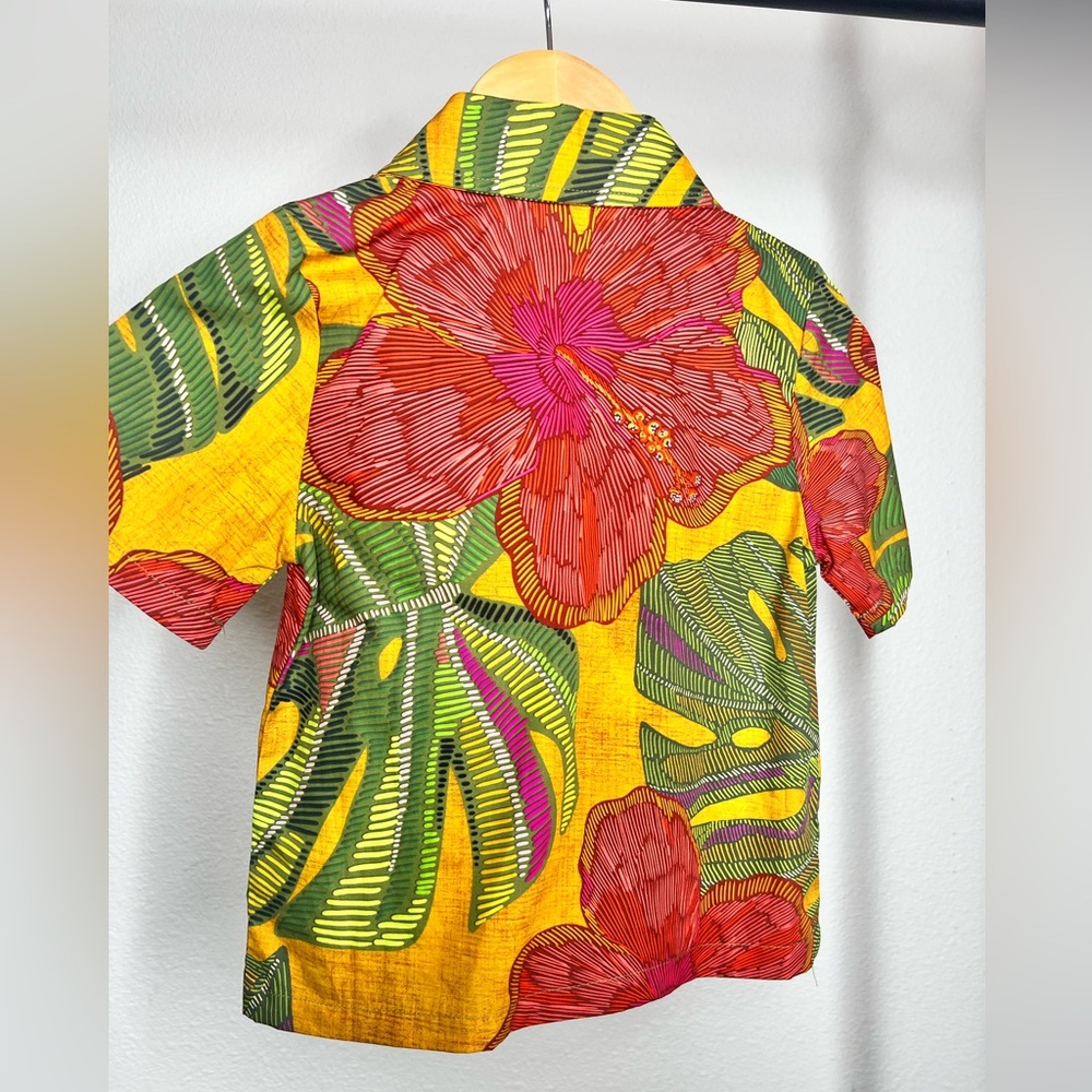 Lexbreezy Hawaii Tropical Kids Button Down Shirt - Multicolor size 2T - Picture 3 of 3
